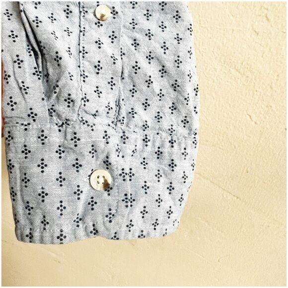 J. Crew Men’s Slim Chambray Long Sleeve Button Down Size XL Dot Print Preppy - Picture 9 of 11